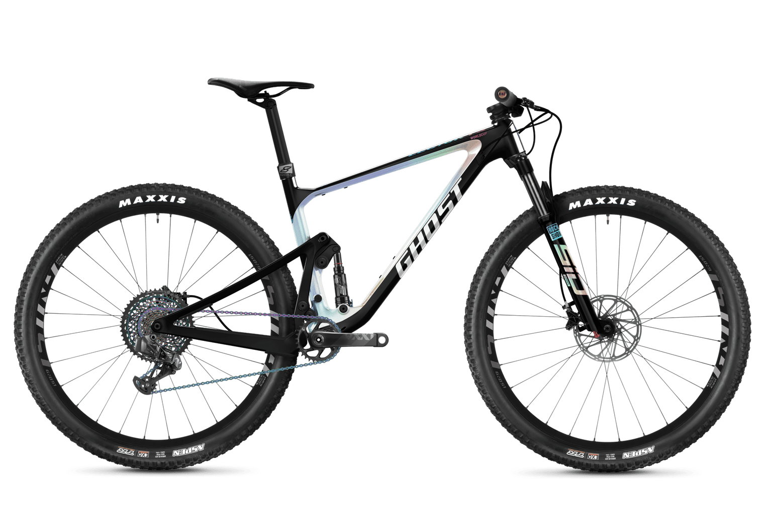 Vélo tout suspendu Ghost Lector FS XC avec tige de selle Eightpins.