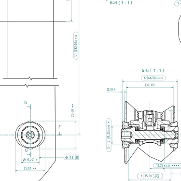 Bild zeigt einen Zeichnungsausschnitt der Eightpins ISPS Integrations Standard Zeichnung.