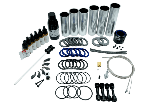 Eightpins Ersatzteilkit für Händler mit Bushings, Postpin, Adjusting Cylinder, Abstreiger, Seilzug, Labeltube, Eightpins Fluid V4