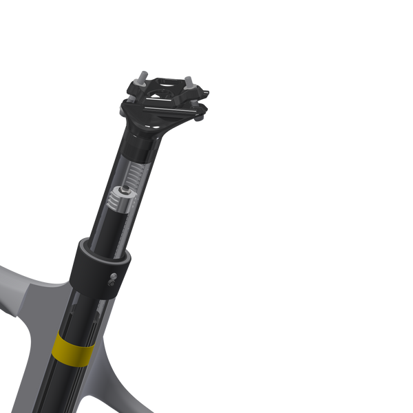 Bild zeigt die eine Schnittbild von der Höhenverstellung der EIghtpins H01 Sattelstütze.