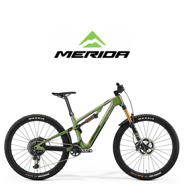 Merida Enduro Mountainbike der Models One-sixty der One-fourty mit FOX 36 und Eightpins integrierter Sattelstütze.